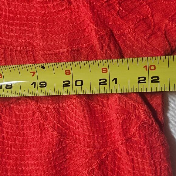 Chico's Promenade Embroidered Top in Hibiscus 3/4 Sleeve Size 3 - XL - 16 - Picture 9 of 11